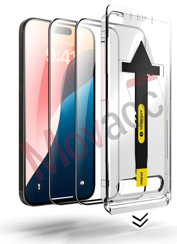 2 MICAS PRIVACIDAD PREMIUM CON INSTALADOR (IPHONE 15 PLUS)